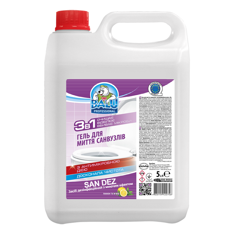 Засіб дезинфекційний з миючим ефектом BALU® SAN DEZ